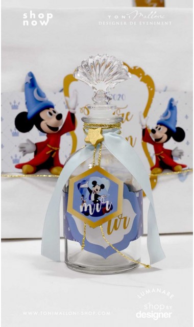 Trusou de botez Mickey Mouse personalizat grafic prin coasere cu imagini Disney Royal The King 1